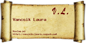 Vancsik Laura névjegykártya